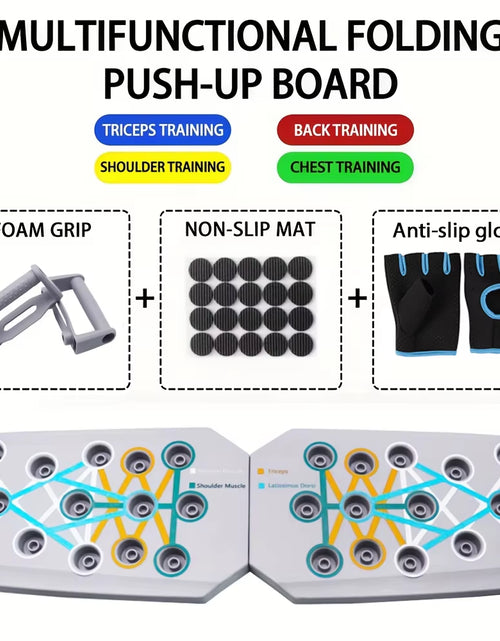 Load image into Gallery viewer, Push-Up Board Set Portable Multifunctional Push-Up Bar Foldable Fitness Equipment for Chest Abdomen Arms/Back Training
