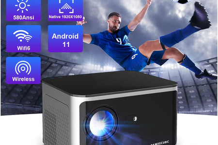 Android 11 4K Smart Projector 580ANSI 1920*1080P Full HD Wifi6 BT5.0 Allwinner H713 Voice Control Home Cinema Theater