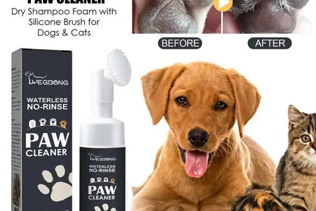 100Mlpaw Cleaner Foam Dog Claw Cleaner Cat Paw Cleaner Waterless Pet Shampoo with Dog Brush for Rinse-Free Cat Paw Deep Cleanser