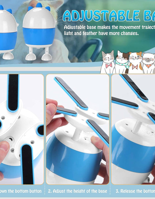 Load image into Gallery viewer, Cat Toys Interactive, Cat Light Toy and Cat Feather Toys 2 in 1, Recharge Cat Exercise Toys for Indoor Cats, Adjustable Cat Toy Automatic Light
