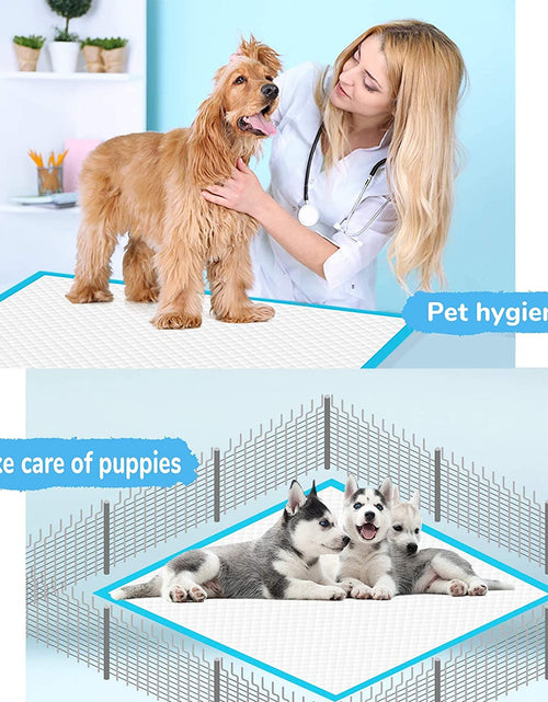 Load image into Gallery viewer, Extra Large Dog Pee Pads, Thicker Design for Super Absorbent and Leak Proof Pads, Disposable Potty Training Pads for Dogs, Puppy Pads XL, 28X34 Inches(120-Count, Blue)

