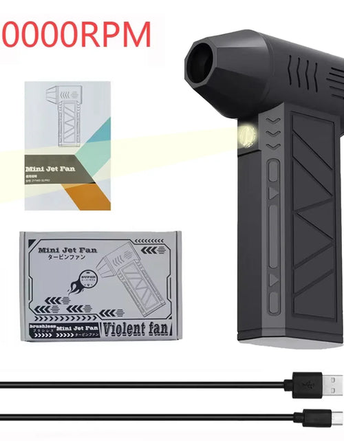 Load image into Gallery viewer, Mini Turbo Jet Fan Electric Air Duster with 1&amp;3 Gear Adjustable Speed 130000RPM 52M/S Car Computer Cleaning Blower Tool Kit
