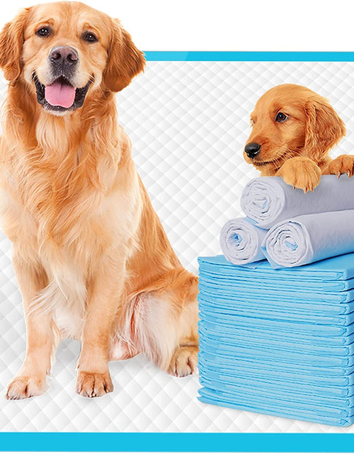Load image into Gallery viewer, Extra Large Dog Pee Pads, Thicker Design for Super Absorbent and Leak Proof Pads, Disposable Potty Training Pads for Dogs, Puppy Pads XL, 28X34 Inches(120-Count, Blue)
