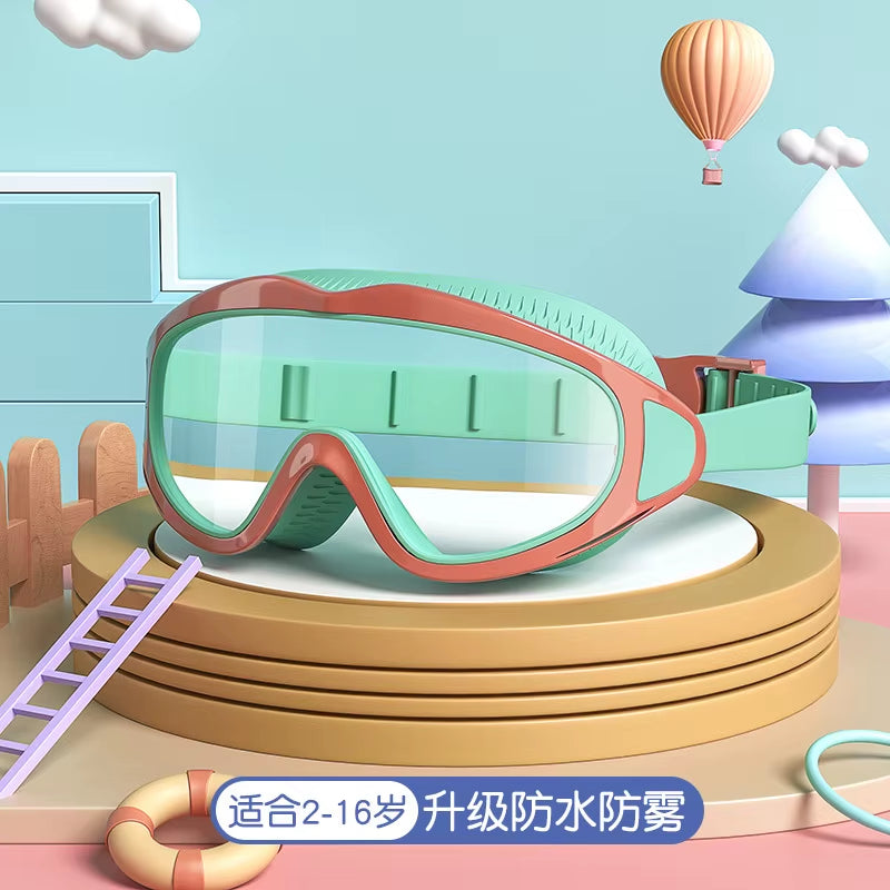 AquaChamp Kids Swim Set – Waterproof Anti-Fog Swimming Goggles & Cap with Protective Case