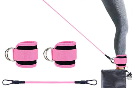 Booty Leg Resistance Bands with Ankle Strap Hip Fitness Trainer Pull Rope Exercises Band Leg Butt Training Women Glutes Workout