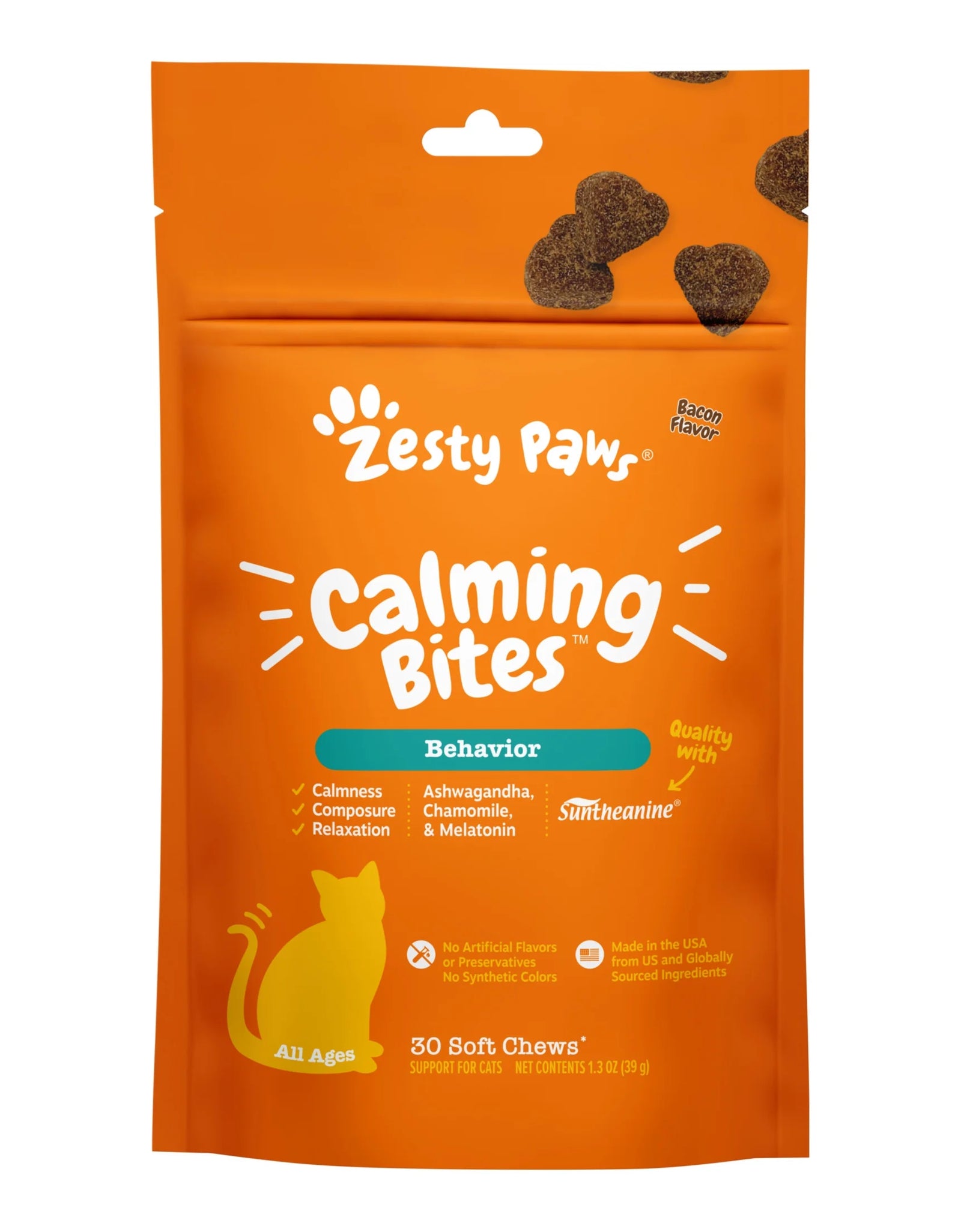 Calming Bites Bacon 30Ct - Cat (Pouch)