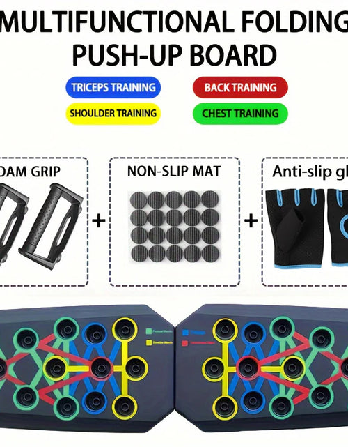Load image into Gallery viewer, Push-Up Board Set Portable Multifunctional Push-Up Bar Foldable Fitness Equipment for Chest Abdomen Arms/Back Training
