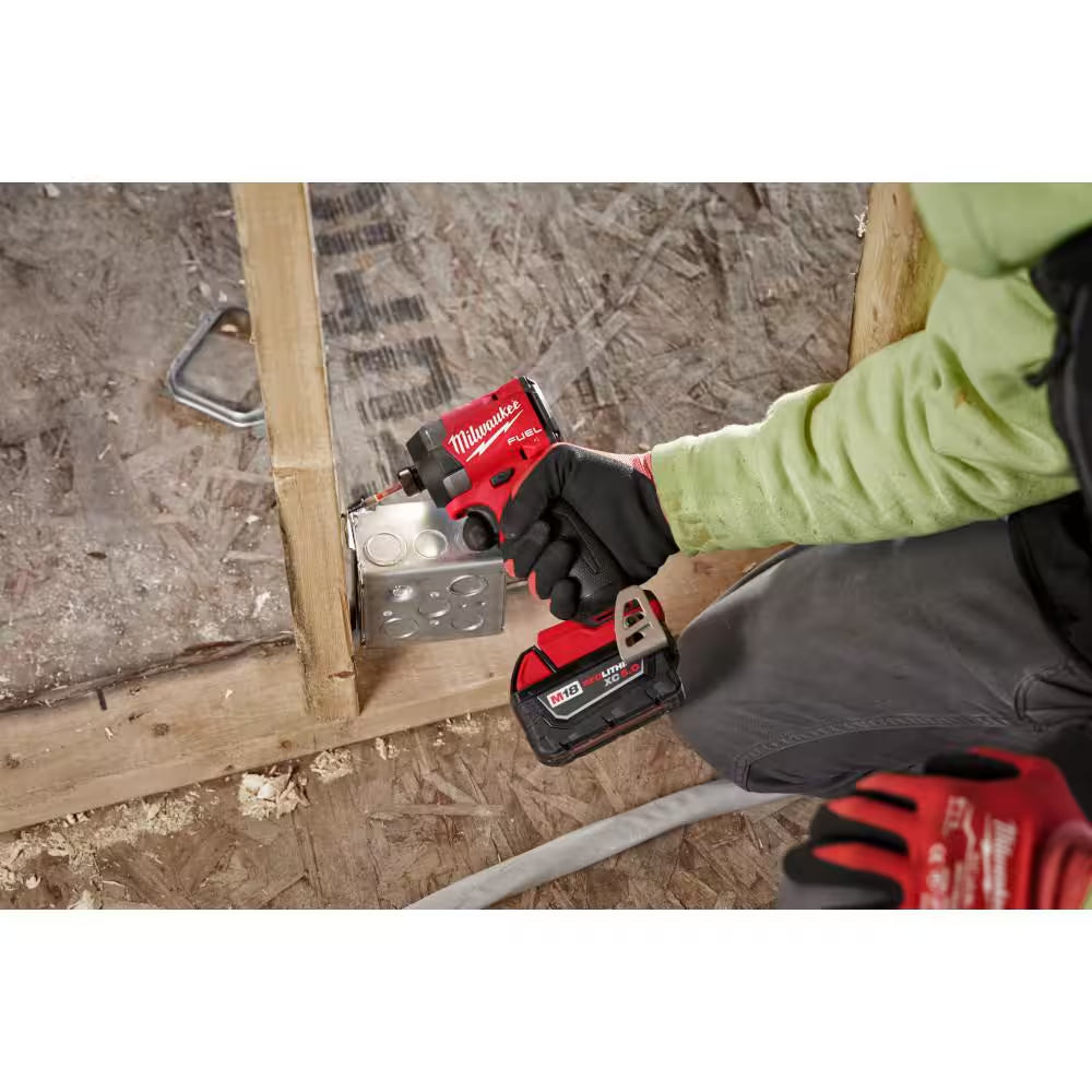 M18 FUEL 18-Volt Lithium-Ion Brushless Cordless 1/4 In. Hex Impact Driver and 4-1/2 In./5 In. Grinder with Paddle Switch