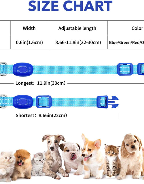 Load image into Gallery viewer, Puppy LED Dog Collars - USB Rechargeable Light up Dog Collar Adjustable Reflective Pet Collars Keep Your Small Dogs and Cats Be Seen &amp; Safe in the Dark (XS, Royal Blue)
