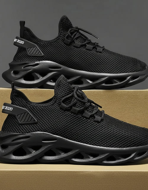 Load image into Gallery viewer, Men Sports Running Black Jogging Shoes Casual Sneakers Brown Outdoor Breathable Mesh Women Light Shock-Absorption Black Tennis

