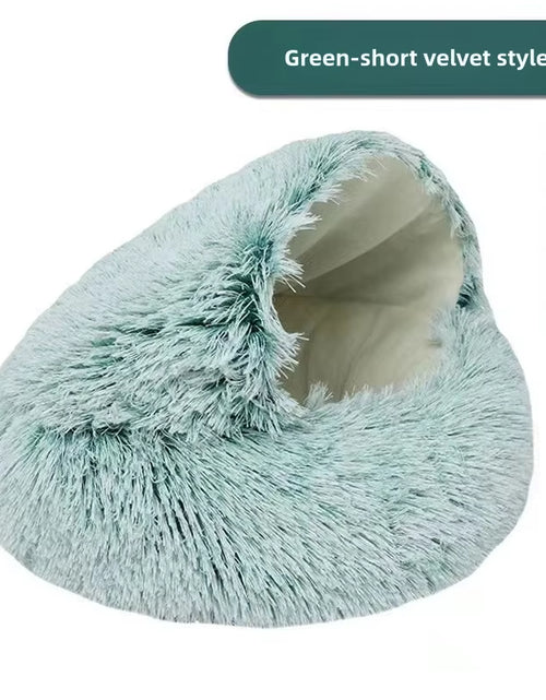 Load image into Gallery viewer, Autumn and Winter Soft Plush Pet Bed and Pet Bed Winter Warm and Cold Plush Comforter Nest Shell Cat Nest Semi-Enclosed Cat Nest

