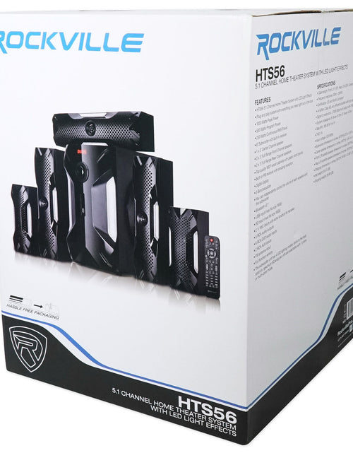 Load image into Gallery viewer, Rockville HTS56 1000W 5.1 Channel Home Theater System/Bluetoo
