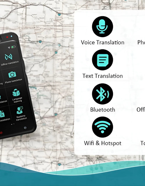 Load image into Gallery viewer, Language Translator Device, Two-Way Smart Voice and Photo Pocket Translator Real Time, Online Offline Translation for Business, Learning,Black
