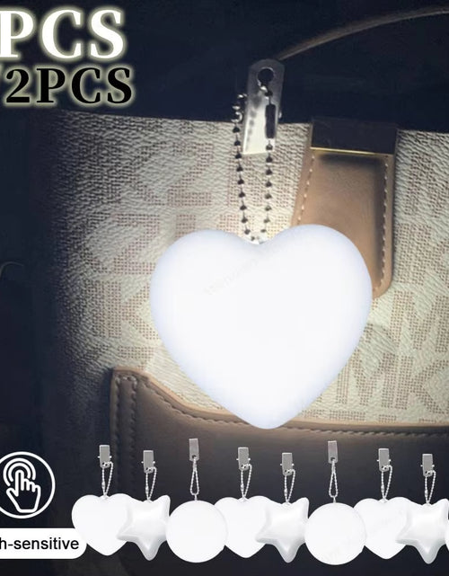 Load image into Gallery viewer, 1/2/3PCS Purse Heart LED Light Handbag Lamp Automatic Motion Activated Purse Heart Shaped Light for Women Bah Purse Charm
