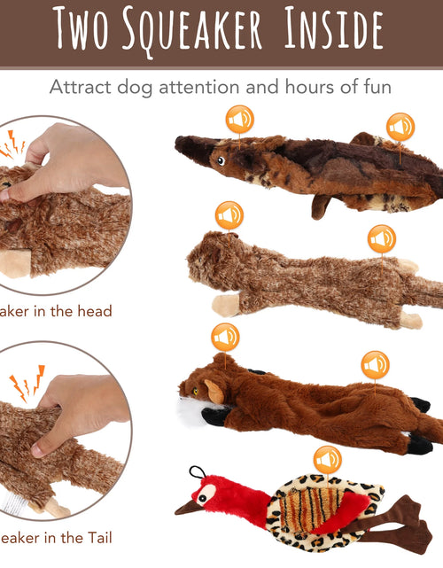 Load image into Gallery viewer, 5Pcs Dog Squeaky Toys for Small Medium Dog, No Stuffing
