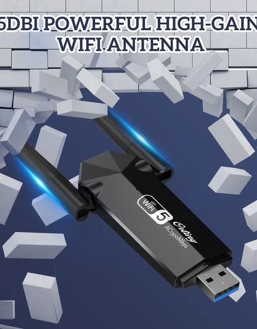 Load image into Gallery viewer, 1300Mbps USB 3.0, 867Mbps on 5Ghz / 400Mbps on 2.4Ghz Dual-Band USB Wi-Fi Adapter
