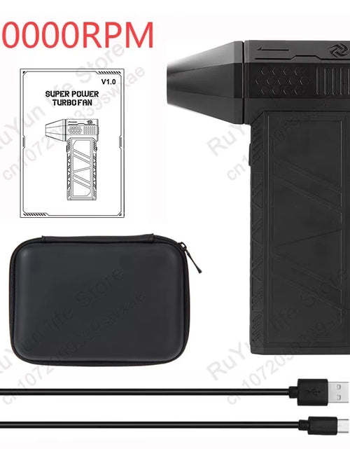 Load image into Gallery viewer, Mini Turbo Jet Fan Electric Air Duster with 1&amp;3 Gear Adjustable Speed 130000RPM 52M/S Car Computer Cleaning Blower Tool Kit
