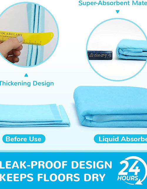 Load image into Gallery viewer, Extra Large Dog Pee Pads, Thicker Design for Super Absorbent and Leak Proof Pads, Disposable Potty Training Pads for Dogs, Puppy Pads XL, 28X34 Inches(120-Count, Blue)
