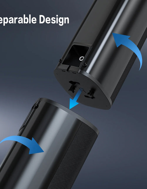 Load image into Gallery viewer, 4.1Ch Sound Bar with Subwoofer, 120W Separable Sound Bar for TV, 2-In-1 Detachable Sound Bar with Usb/Aux/Coaxial/Optical/Hdmi/Bluetooth
