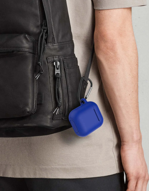 Load image into Gallery viewer, Airpods 1 &amp; 2 Silicone Case, Airpods Case with Keychain,  Shockproof Protective Premium Silicone Cover Skin for Apple Airpods 1St &amp; 2Nd -Blue
