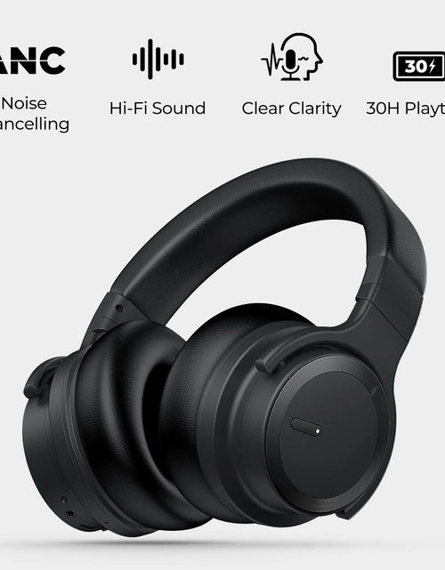 Load image into Gallery viewer, Bluetooth Headphones Active Noise Cancelling Headphones Wireless Headphones over Ear with Mic Deep Bass, Comfortable Protein Earpads, 30 Hours Playtime for Travel/Work, Black
