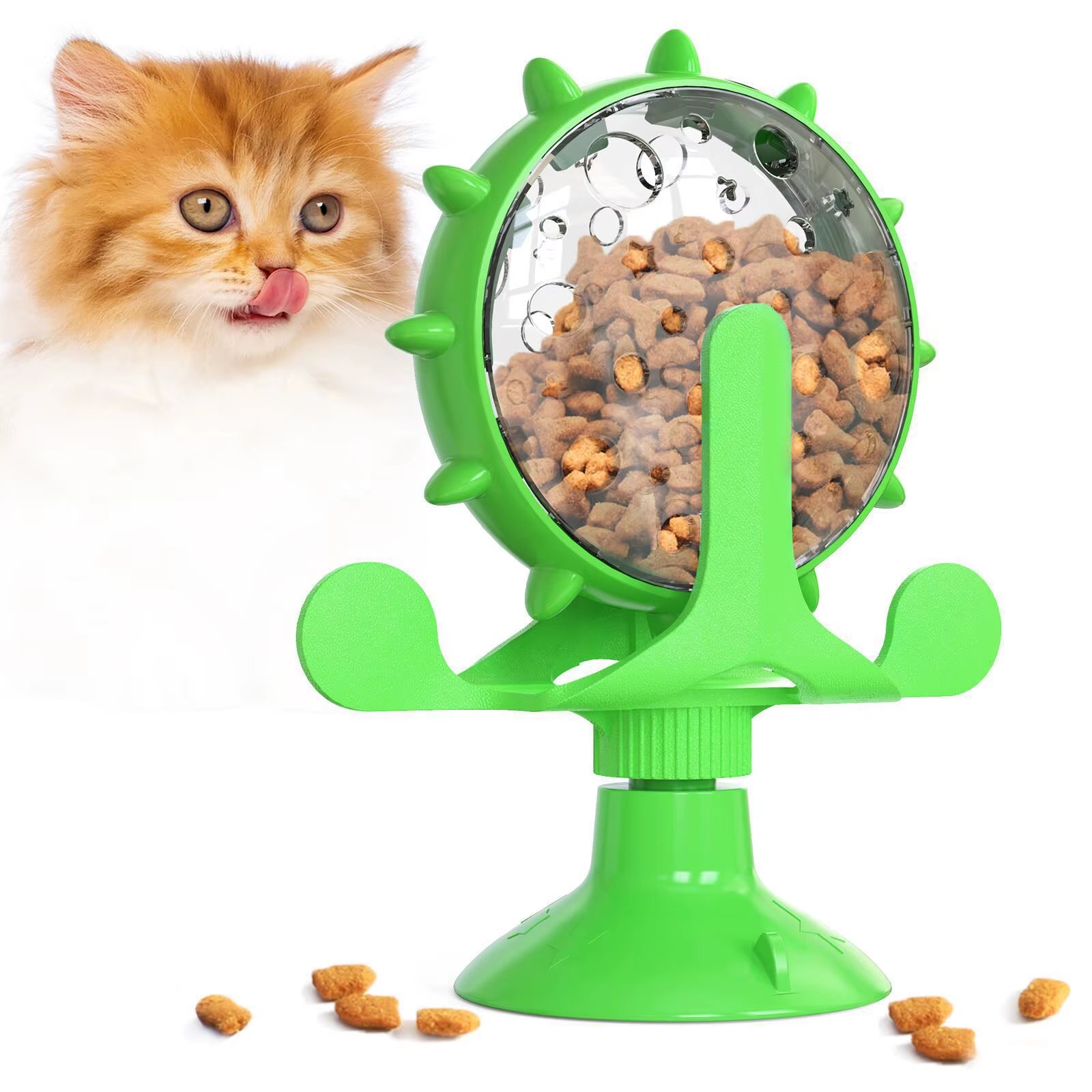 Dog Toys Cat Feeding Interactive Wheel Toys Pet Leaking Food Training Ball Slow Dog Cat Feeder Funny Dog Wheel Interactive Toy