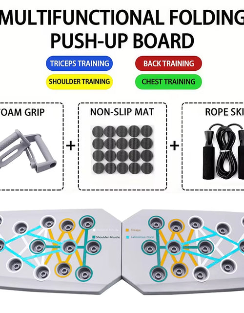 Load image into Gallery viewer, Push-Up Board Set Portable Multifunctional Push-Up Bar Foldable Fitness Equipment for Chest Abdomen Arms/Back Training
