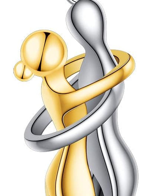 Load image into Gallery viewer, Hug Couple Necklace 925 Sterling Silver Hugging Couples Pendant Jewelry Gifts
