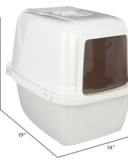 Load image into Gallery viewer, Van Ness Pets Odor Control Large Enclosed Cat Litter Box, Hooded, Pearl, CP6

