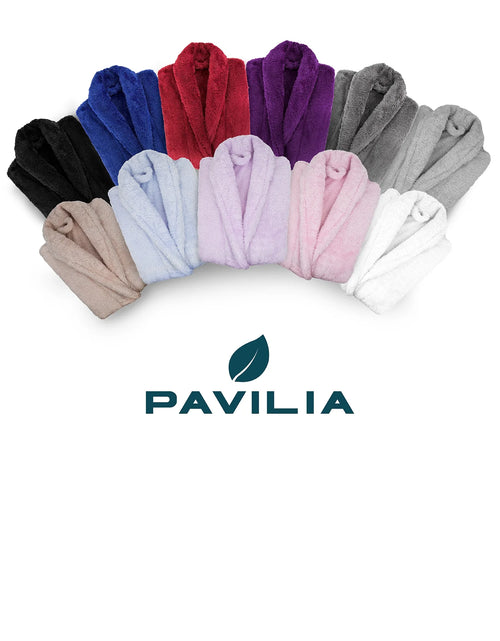 Load image into Gallery viewer, Women Hooded Plush Soft Robe | Fluffy Warm Fleece Sherpa Shaggy Bathrobe (S/M, Taupe)
