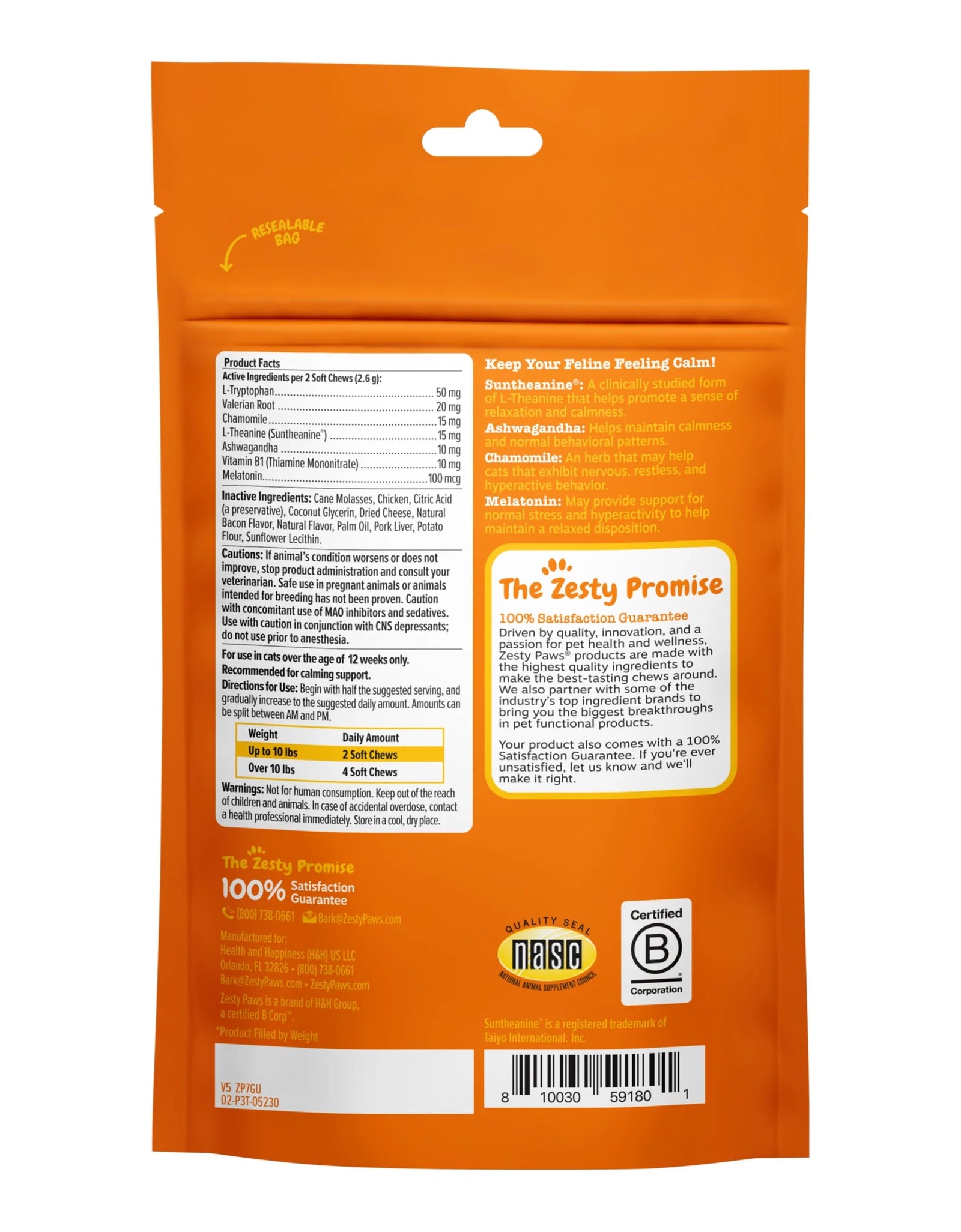 Calming Bites Bacon 30Ct - Cat (Pouch)