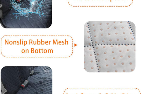 Honest Dog Car Seat Covers, Dog Seat Cover with Side Flap for Cars, Trucks, and Suv'S - Waterproof & Nonslip Pet Seat Cover for Backseat