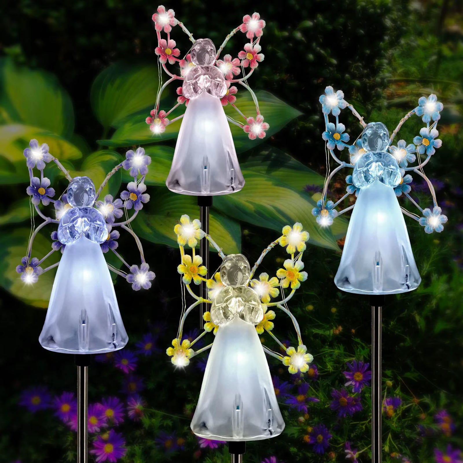Celestial Garden Angel Lamp – Customizable Sunlight Outdoor Lighting for Your Garden