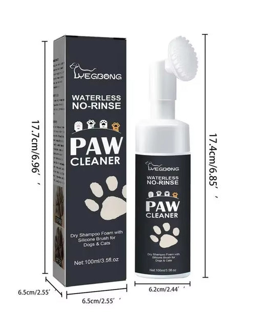 Load image into Gallery viewer, 100Mlpaw Cleaner Foam Dog Claw Cleaner Cat Paw Cleaner Waterless Pet Shampoo with Dog Brush for Rinse-Free Cat Paw Deep Cleanser
