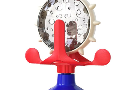 Dog Toys Cat Feeding Interactive Wheel Toys Pet Leaking Food Training Ball Slow Dog Cat Feeder Funny Dog Wheel Interactive Toy