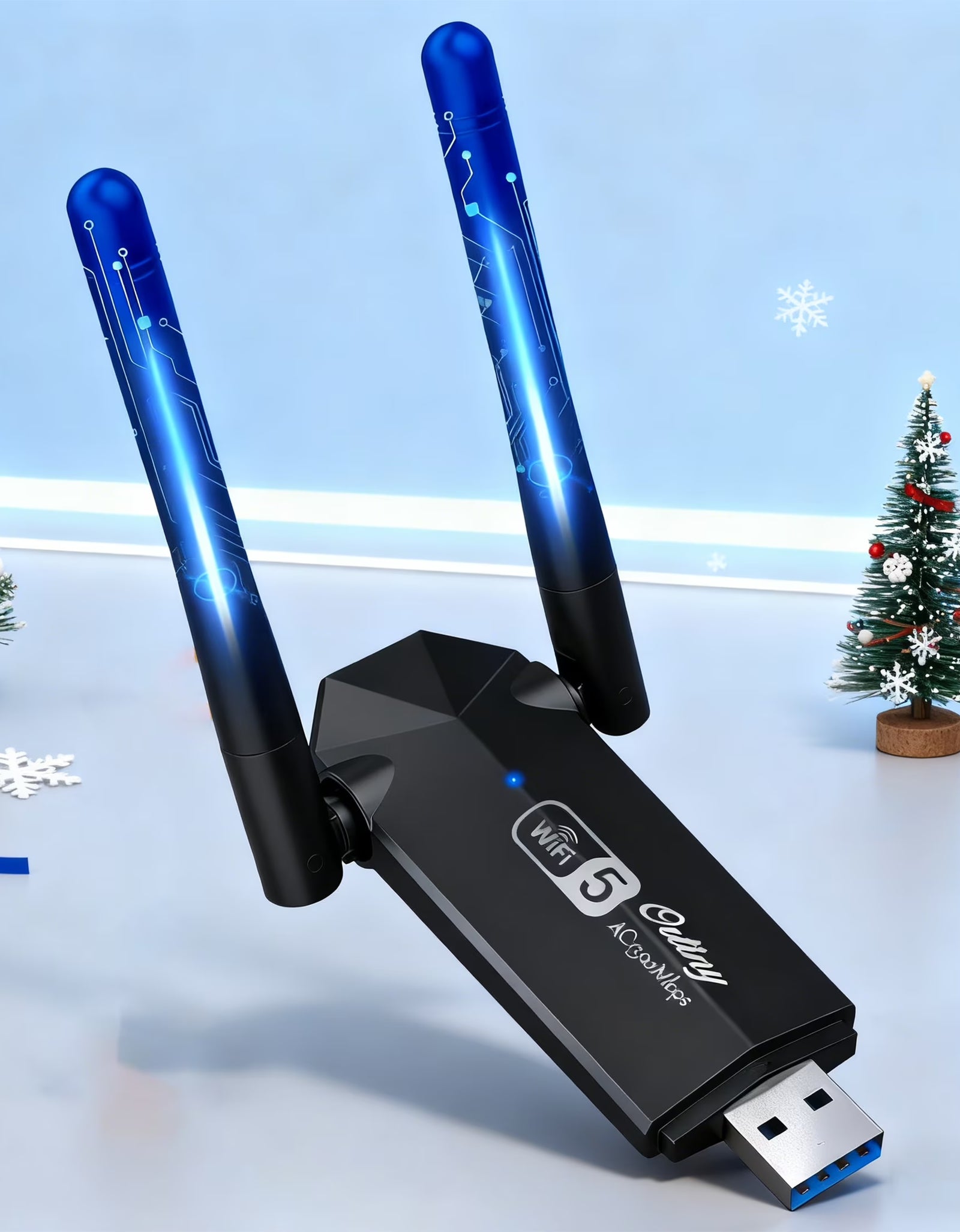 1300Mbps USB 3.0, 867Mbps on 5Ghz / 400Mbps on 2.4Ghz Dual-Band USB Wi-Fi Adapter