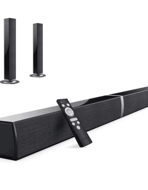Load image into Gallery viewer, Bluetooth Sound Bar for TV, 50W Sound Bar with 4 Drivers and Remote Control, Home Audio TV Speakers Sound Bar with Arc/Optical/Aux Connect
